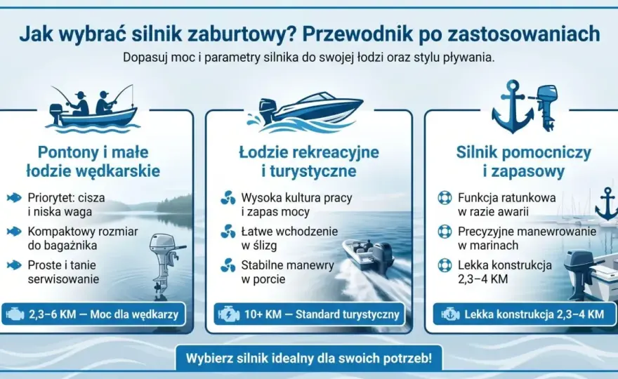 Jaki silnik do pontonu wybrać? Moc, stopa i napęd
